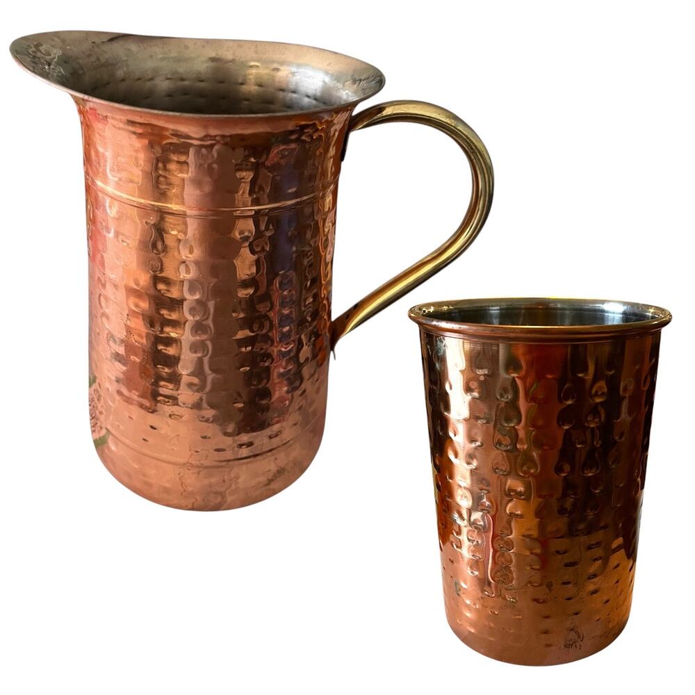 Copper Jug Metal Flower Vase Home Decor